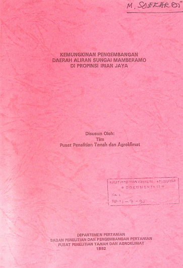 Cover PENGGEMBANGAN DAS MEMBERAMO DI IRIAN JAYA