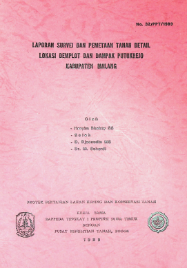 Cover LAPORAN SURVEI DAN PEMETAAN TANAH DETAIL LOKASI DEMPLOT  DAN DAMPAK PUTUKREJO KABUPATEN MALANG