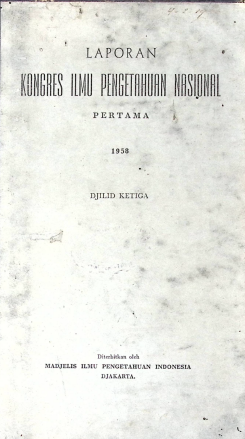 Cover KONGRES ILMU PENGETAHUAN NASIONAL PERTAMA