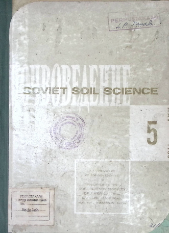 Cover SOVIET SOIL SCIENCE 5