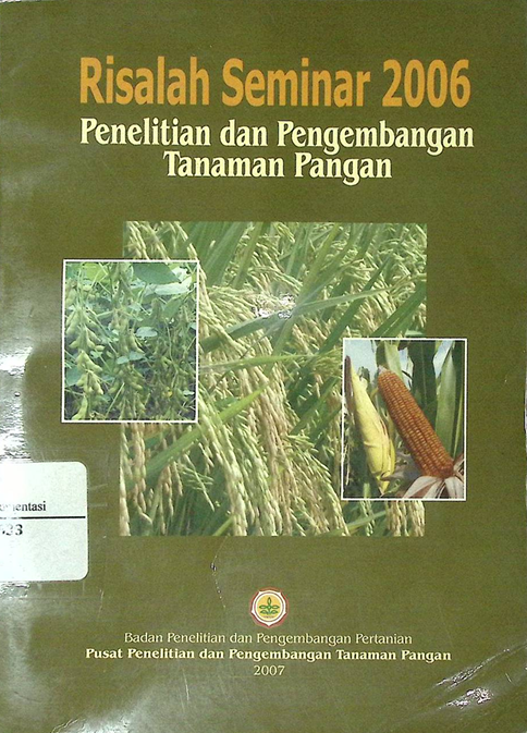 Cover Risalah Seminar 2006 Penelitian dan Pengembangan Tanaman Pangan