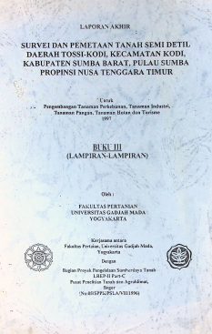 Cover LAPORAN AKHIR PTS DAERAH PRIORITAS WANOKAKA DAN WEIKELOSAWAH SUMBA BARAT