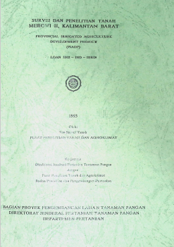 Cover SURVEY DAN PENELITIAN TANAH MEROWI II,KALIMANTAN BARAT