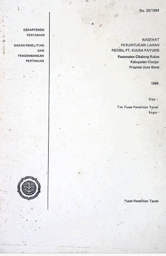 Cover NASEHAT PERUNTUKAN LAHAN PERSIL PT.KIARA PAYUNG