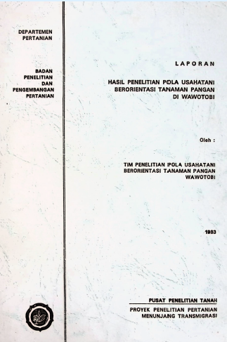 Cover HASIL PENELITIAN POLA USAHA TANI BERORIENTASI TANAMAN PANGAN DI WOWOTOBI