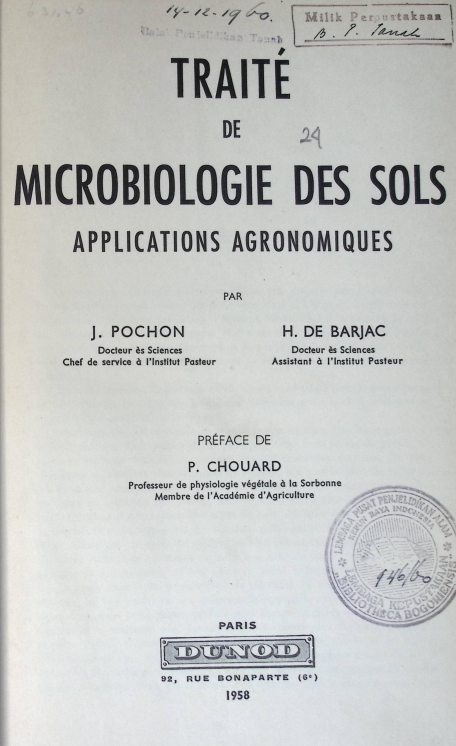 Cover TRAITE DE MICROBIOLOGIE DE5 SOLS