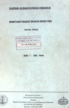 Cover DAERAH ALIRAN SUNGAI CIMANUK PEMETAAN TBE TH 1987
