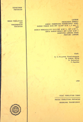 Cover LAPORAN LAPENINJAUAN LOKASI PENEMPATAAN TRANSMIGRASI LOKAL DAERAH PAKUAN RATU WPP