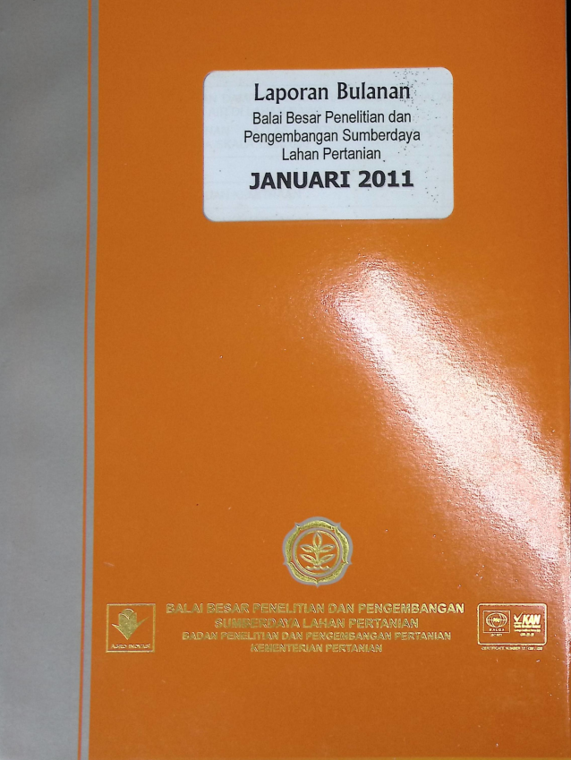 Cover LAPORAN BULANAN BALAI BESAR PENELITIAN  DAN PENGEMBANGAN SUMBERDAYA LAHAN PERTANIAN JANUARI 2011