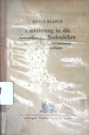 Cover EINFUHRUNG IN DIE GENETISCHE BODENLEBRE