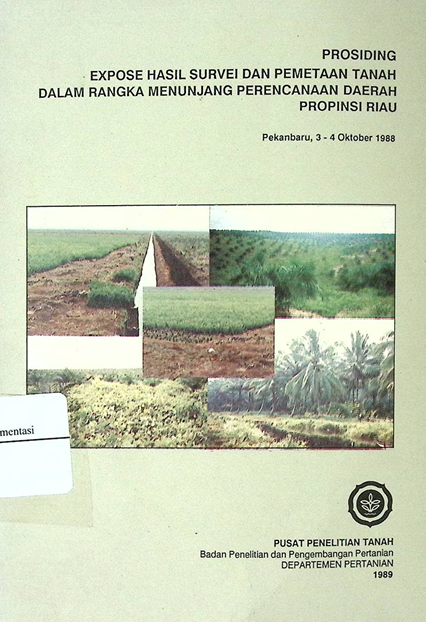 Cover Prosiding Expose Hasil Survei Dan Pemetaan Tanah Dalam Rangka Menunjang Perencanaan Daerah Propinsi Riau