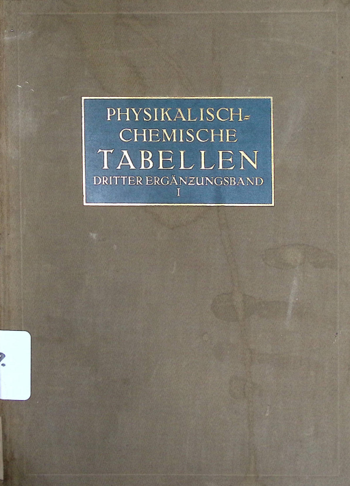 Cover PHYSIKALISCH CHEMISCHE