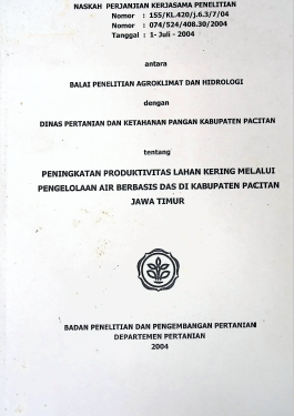 Cover PROYEK PENELITIANPENYELAMATAAN HUTAN TANAH DAN AIR