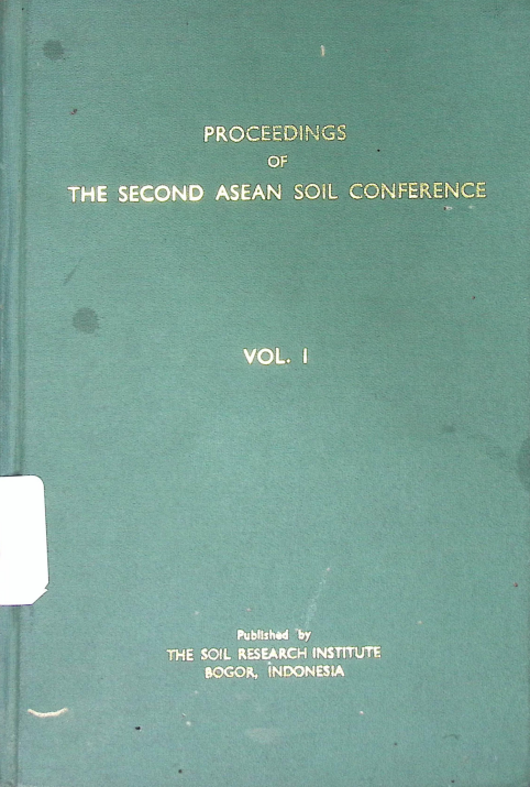 Cover PROCEEDINGS OF THR SECOND ASEAN SOIL CONTERENCE