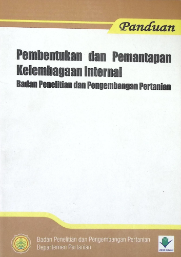 Cover PANDUAN PEMBENTUKAN DAN PEMANTAPAN KELEMBAGAAN INTERNAL