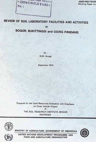Cover review of soil laboratory facilities and activities in bogor, bukit tinggi ujung pandang