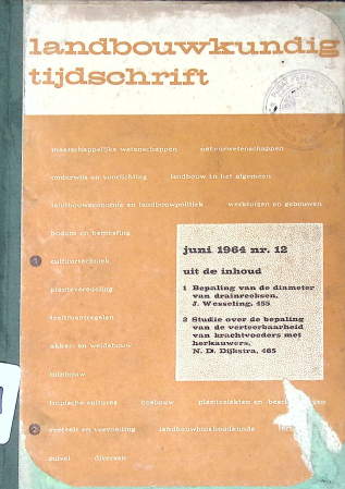 Cover LANDBOUWKUNDIGTIJDSCHHRIFT