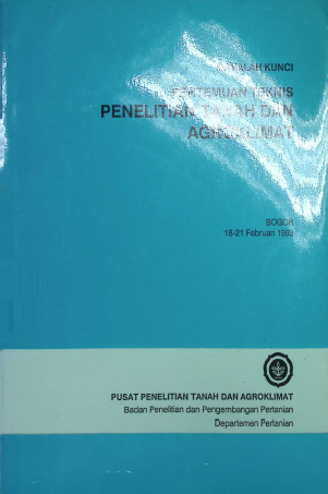 Cover PENELITIAN TANAH DAN AGROKLIMAT
