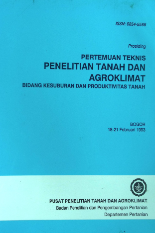 Cover PROSIDING PERTEMUAN TEKNIS PENELITIAN TANAH DAN AGROKLIMAT 1993