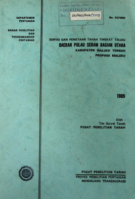 Cover SURVEI DAN PTTT DAERAH PULAU SERAM BAGIAN UTARA KAB. MALUKU TENGAH