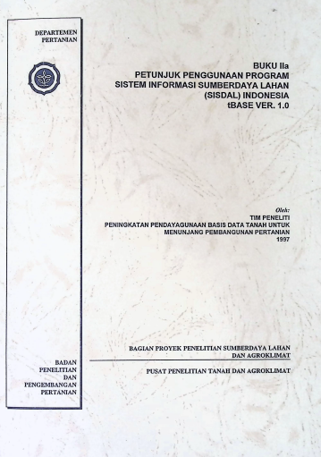 Cover PETUNJUK PENGGUNA PROGRAM SISTEM INFORMASI SUMBERDAYA LAHAN
