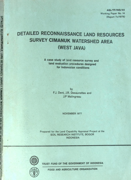 Cover SURVEI CIMANUK WATERHED AREA (WEST JAVA) NOVEMBER 1977