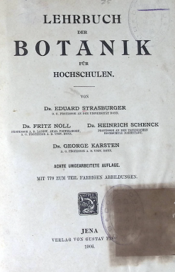 Cover LEHRBUCH DER BOTANK FUR HOCHSCHULEN