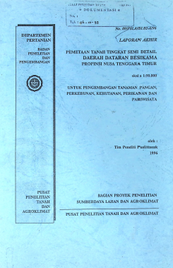 Cover LAPORAN AKHIR PTTS DAERAH DATARAN BERSIKAMA PROVINSI NTT