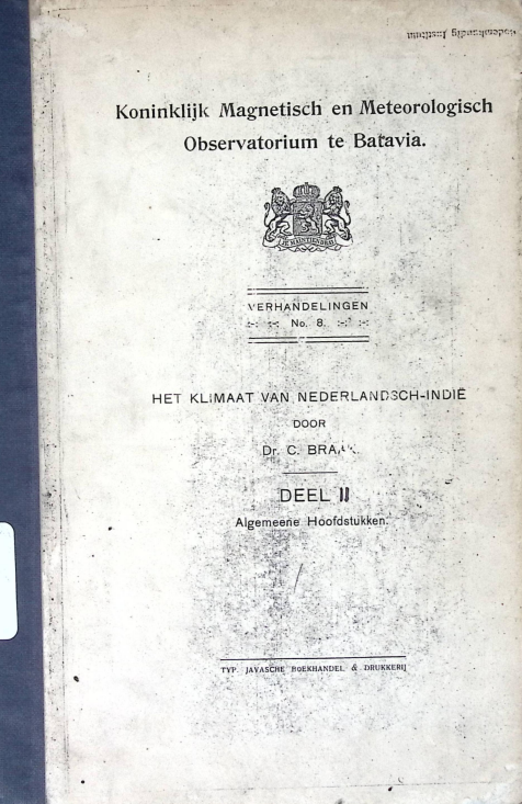 Cover KONINKLIIK MAGNETISCH EN METEOLOGISCH OBSERVATORIUM TE BATAVIA