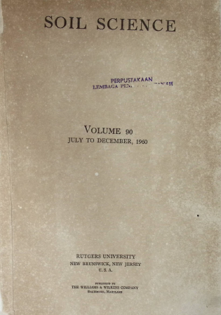 Cover SOIL SCIENCE 90 - 1960