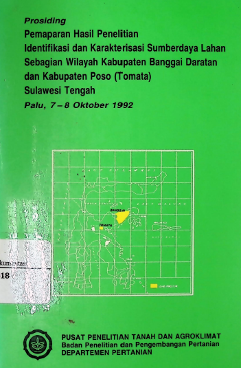 Cover PROSIDING PEMAPARAN HASIL PENELITIAN IDENTIFIKASI DAN KARAKTERISASI SUMBER DAYA LAHAN (2)
