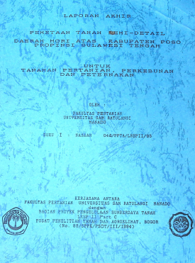 Cover LAPORAN AKHIR PTS DAERAH MORI KAB. POSO SULAWESI TENGAH