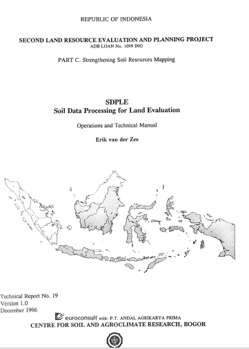 Cover SDPLE SOIL DATA PROCESSING FOR LAND EVALUATION