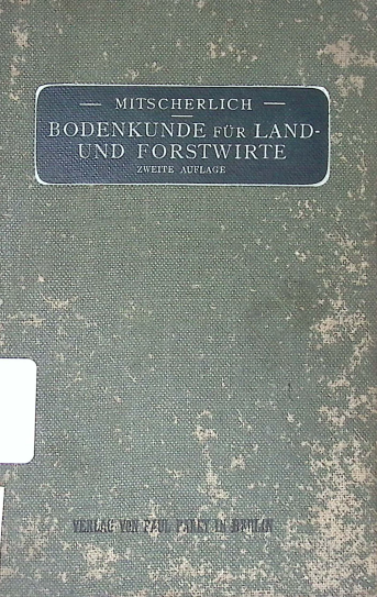 Cover BODEN KUNDE FUR LANDUND FORSTWIRTE