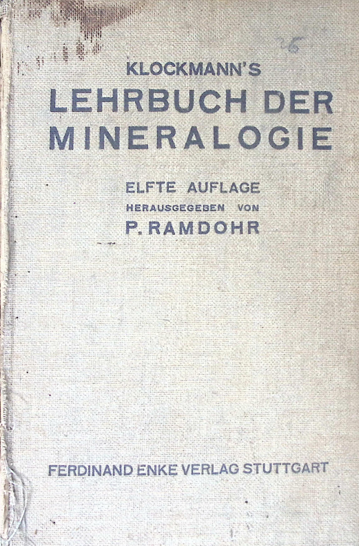 Cover LEHREBUCH DER MINERALOGIE