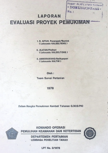 Cover LAPORAN EVALUASI PROYEK PEMUKIMAN