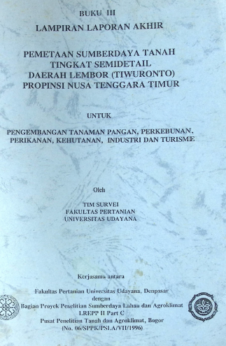 Cover LAPORAN AKHIR PEMETAAN STTS DAERAH LEMBOR NTT