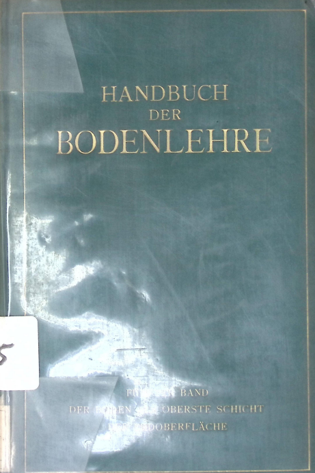 Cover HANDBUCH DER BODENLEHRE