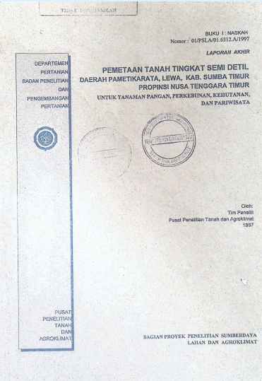 Cover PTTS DAERAH PAMETIKARATA, LEWA, KAB. SUMBA TIMUR PROVINSI NTT