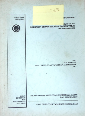 Cover PEMETAAN TANAH TINGKAT TINJAU DAERAH P. SEREM SELATAN BAGIAN TIMUR PROVINSI MALUKU