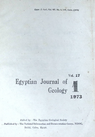 Cover EGYPTIAN JOURNAL OF GEOLOGY