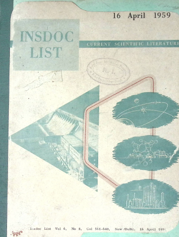 Cover INSDOC LIST 16 APRIL 1959